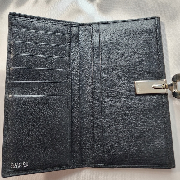 Authentic Gucci Black Leather Long Wallet - Picture 12 of 15